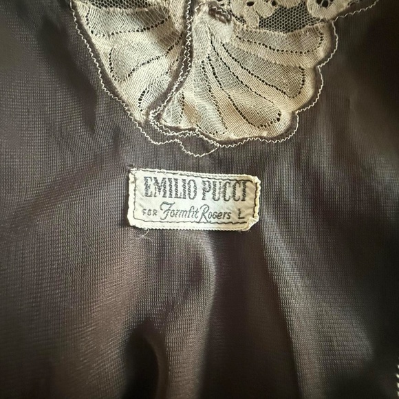 1960’s Emilio Pucci brown slip with lace trim - Picture 5 of 7